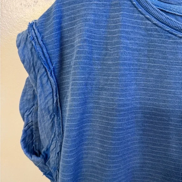 We The Free Women’s Our Time Tee Cobalt Blue Free People Medium - Picture 6 of 8